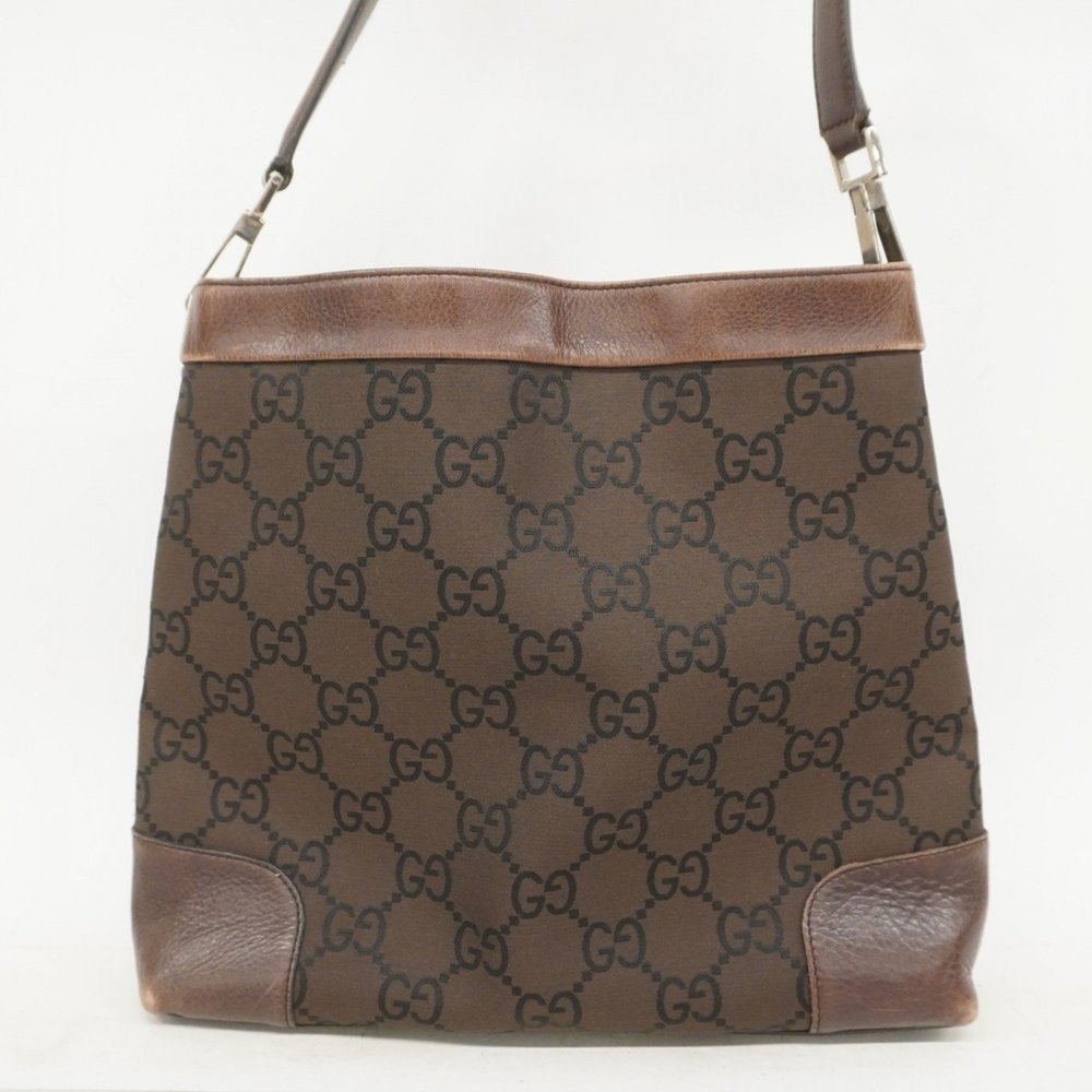 Gucci Shoulder Bag 143745 Nylon Canvas Brown Women's - Picture 16 of 16
